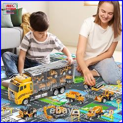 Toddler Boys Toys for 3 4 5 6 Years Old, Construction Truck Vehicle Toy Set with