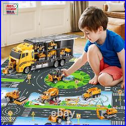 Toddler Boys Toys for 3 4 5 6 Years Old, Construction Truck Vehicle Toy Set with