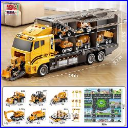 Toddler Boys Toys for 3 4 5 6 Years Old, Construction Truck Vehicle Toy Set with