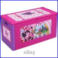 Toy Boxes for Girls Minnie Mouse Kids Plastic Storage Box Kid Toys Organizer Bin