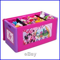Toy Boxes for Girls Minnie Mouse Kids Plastic Storage Box Kid Toys Organizer Bin