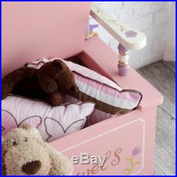 Toy Chest For Girls Bench Large Big Kids Huge Box Princess Chair Pink Gold Royal