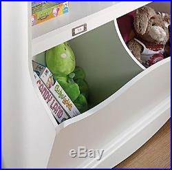 Toy Storage Organizer For Playroom Book Shelf Furniture Kids Box Chest White NEW