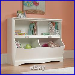 Toy Storage Organizer Playroom Book Shelf Furniture Kids Box Chest Bin White