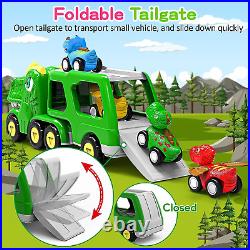 Toys for 1 2 3 4 Year Old Boy Girl, 5 in 1 Toy Trucks for Boys Age 2-3 with 4 Di