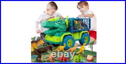Transporter Dinosaur Truck Toy Tyrannosaurus Kids Boys Girls Playset Dinosaurs