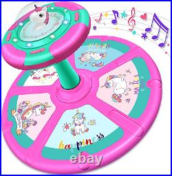 Unicorn Sit and Spin Toy Birthday Gift for 2 3 4 Years Old Girl Toy for Toddle