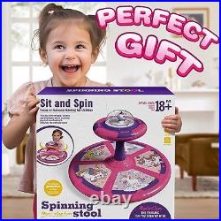 Unicorn Sit and Spin Toy, Birthday Gift for Girls Age 1 2 3 4 Years Old, Pink