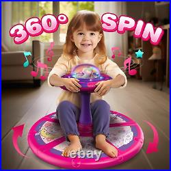 Unicorn Sit and Spin Toy, Birthday Gift for Girls Age 1 2 3 4 Years Old, Toddler