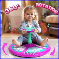 Unicorn Sit and Spin Toy Birthday Gifts for Girl 1 2 3 4 Years Old Toy for