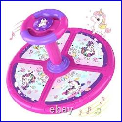 Unicorn Sit and Spin Toy for Toddler Girls Ages 1 2 3 4 5, Christmas Birthday