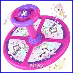 Unicorn Sit and Spin Toy for Toddler Girls Ages 1 2 3 4 5, Christmas Birthday