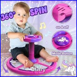 Unicorn Sit and Spin Toy for Toddler Girls Ages 1 2 3 4 5, Christmas Birthday