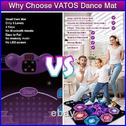 VATOS Dance Mat Toys for Kids Electronic Dance Pad Music Toy with 8 LED Key