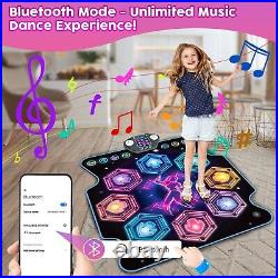 VATOS Dance Mat Toys for Kids Electronic Dance Pad Music Toy with 8 LED Key