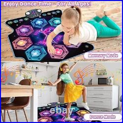 VATOS Dance Mat Toys for Kids Electronic Dance Pad Music Toy with 8 LED Key