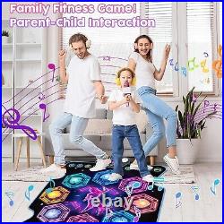 VATOS Dance Mat Toys for Kids Electronic Dance Pad Music Toy with 8 LED Key