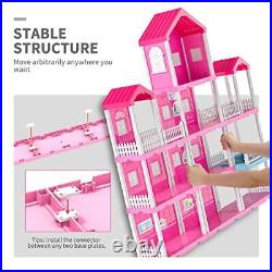 Villa Toy for 3 4 5 6 Year Old Girls 4 Storeys 10 Rooms Villa Multicolor