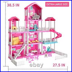 Villa Toy for 3 4 5 6 Year Old Girls 4 Storeys 10 Rooms Villa Multicolor