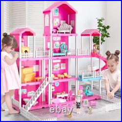 Villa Toy for 3 4 5 6 Year Old Girls 4 Storeys 10 Rooms Villa Multicolor