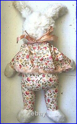 Vintage Rubber Face Girl Doll Bunny Rabbit Gund Rushton Cloth Body 27