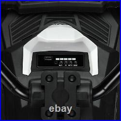 White Electric 12V Ride On Car ATV Quad LED Light Music 2 Speed Boy Girl ToyGift