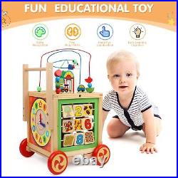 Wooden Activity Cube 6 in 1 Montessori Toys Educational Learning Sensory Toys