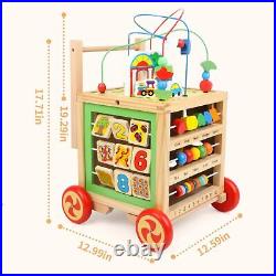 Wooden Activity Cube 6 in 1 Montessori Toys Educational Learning Sensory Toys