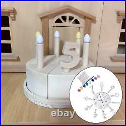 Wooden Birthday Cake Painting Kit Pretend Play for Kids