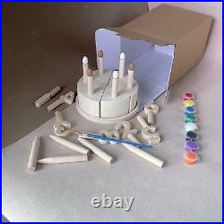 Wooden Birthday Cake Painting Kit Pretend Play for Kids