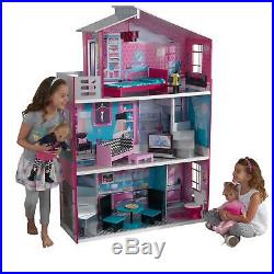Wooden Breanna Dollhouse Doll House Girls For 18 In Dolls 12 Piece Accessories