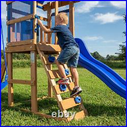 Wooden Cedar Swing Set Kids Boys Girls Outdoor Backyard Family Fun Slide Playset