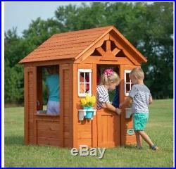 Wooden Play House For Kids Children Girls Boys Outdoor Pretend Backyard PlaySet