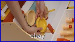 Wooden Pretend Play Kitchen Set for Kids Toddlers Toys Gifts Boys and Girls