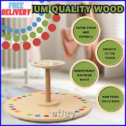 Wooden Spinner Seat Bigger Size Classic Spinning Activity Toy for Toddlers &