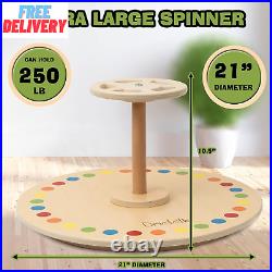 Wooden Spinner Seat Bigger Size Classic Spinning Activity Toy for Toddlers &