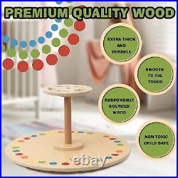 Wooden Spinner Seat Sit and Spin Bigger Size Classic Spinning Activity