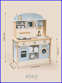 Wooden Toy Kitchen Sets Kids Girls Boys Kitchen Play set Toddler For Age 3-6 Yrs