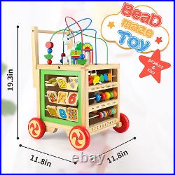 Wooden Toys for 1 2 Year Old Boys Girls Activity Cube Gift Set Developmental Mon