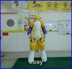 Yellow Pretty Soft PVC0.4mm Inflatable Fox Girl Size 6.56ft hight