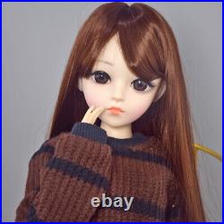 Yutotue BJD Doll Toy 60cm Girl Doll with Mechanical Face Makeup Clothes Shoes Wigs