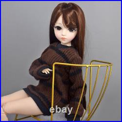 Yutotue BJD Doll Toy 60cm Girl Doll with Mechanical Face Makeup Clothes Shoes Wigs